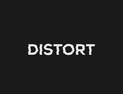 Distort Logo Concept brand identity branding design distort illustrator logo logo designer minimalist typography vector wordmark