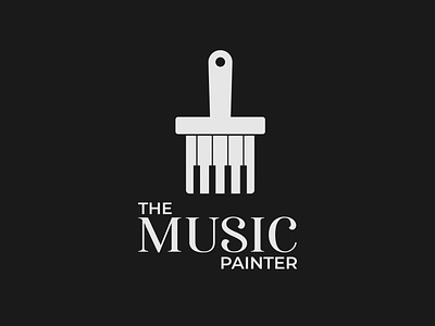 The Music Painter Logo Concept brand brand identity branding design illustrator logo logo identity minimalist music logo paint logo typography