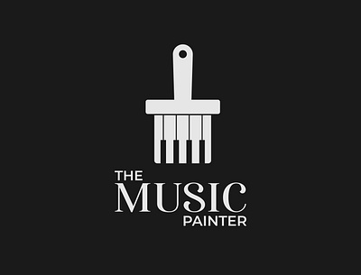 The Music Painter Logo Concept brand brand identity branding design illustrator logo logo identity minimalist music logo paint logo typography