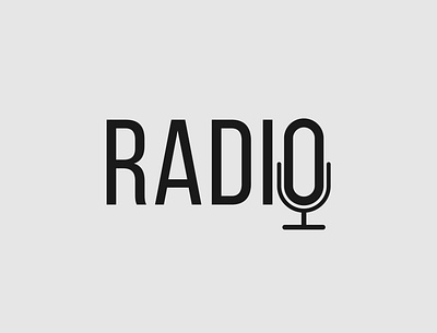 Radio Logo Concept brand identity branding design illustrator logo logo designer minimalist radio typography vector wordmark