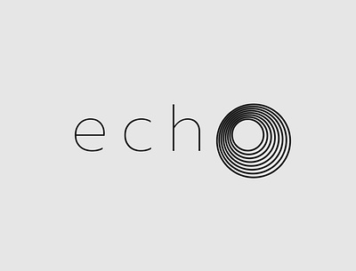 Echo Logo Concept brand identity branding echo illustrator logo logo designer minimalist sound typography vector wordmark