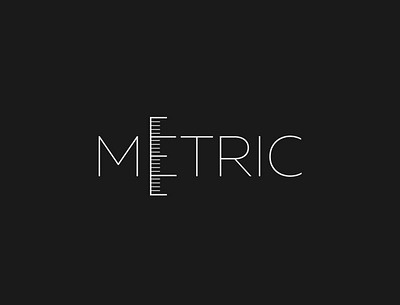 Metric Logo Concept brand identity branding design illustrator logo logo designer measure metric minimalist typography vector wordmark