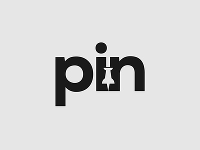 Pin Logo Concept branding design illustrator logo logo designer minimalist pin typography vector wordmark