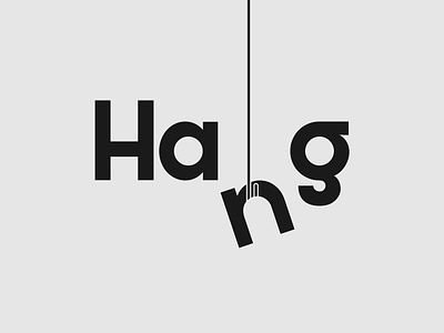 Hang Logo Concept branding design illustrator logo logo design logo designer minimalist typography vector wordmark