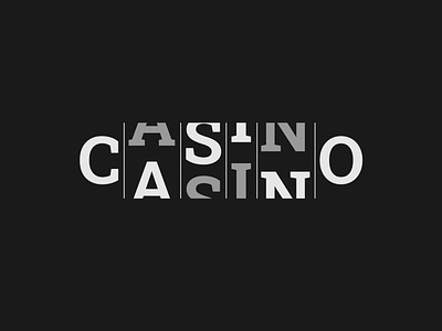 Casino Logo Concept branding casino design illustrator logo minimalist typography vector wordmark