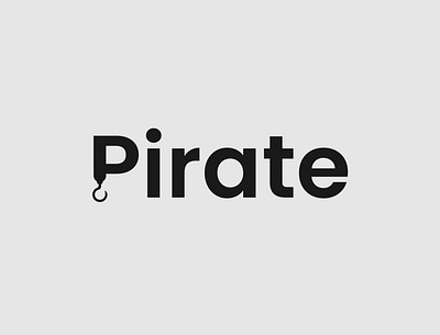 Pirate Logo Concept brand identity branding design illustrator logo logo designer minimalist pirate typography vector wordmark