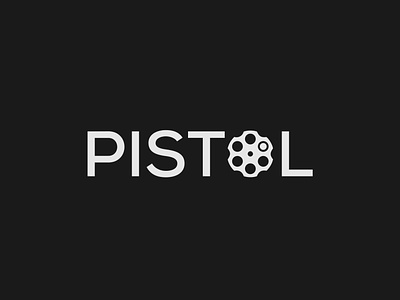 Pistol Logo Concept brand designer branding design illustrator logo logo design minimalist pistol typography vector wordmark