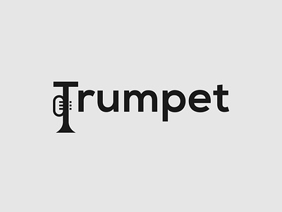 Trumpet Logo Design brand identity branding design illustrator logo logo design minimalist typography vector wordmark