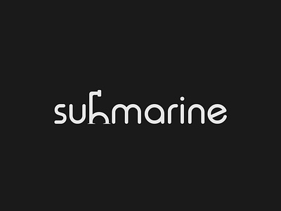 Submarine Logo Concept brand designer branding design illustrator logo logo designer minimalist submarine typography vector wordmark