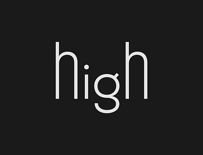 High Logo Concept branding design illustration illustrator logo minimalist typography vector