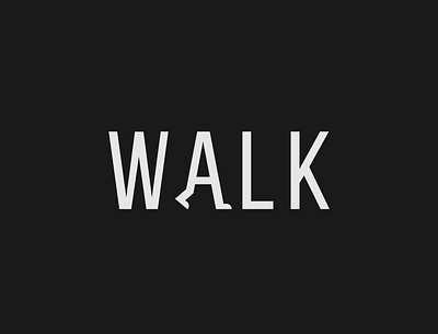 Walk Logo Concept brand identity branding design illustrator logo logo design minimalist typography vector walk wordmark