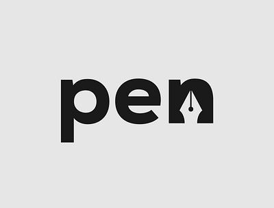 Pen Logo Concept brand identity branding illustrator logo logo designer minimalist pen typography vector