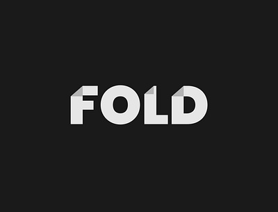 Fold Logo Concept branding design fold illustration illustrator logo logo designer minimalist typography vector wordmark