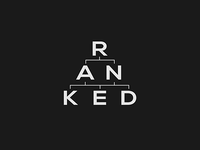 Ranked Logo Concept brand designer branding design illustrator logo logo deisgn minimalist typography vector wordmark