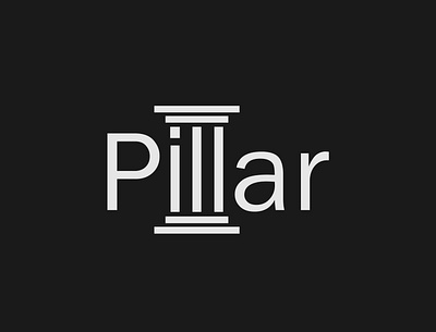 Pillar Logo Concept branding design illustrator logo minimalist typography vector