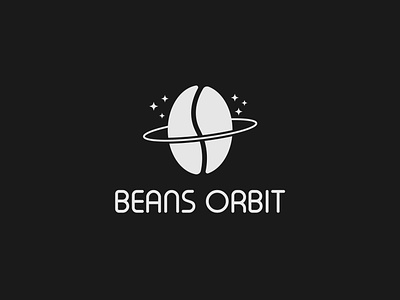 Beans Orbit Logo Concept beans branding coffee design illustrator logo minimalist orbit logo space typography vector