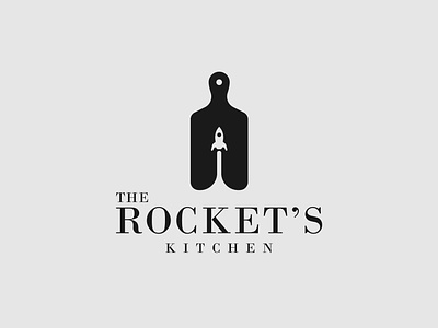 The Rocket's Kitchen Logo Concept brand designer branding design illustrator kitchen logo logo designer minimalist rocket space typography vector wordmark