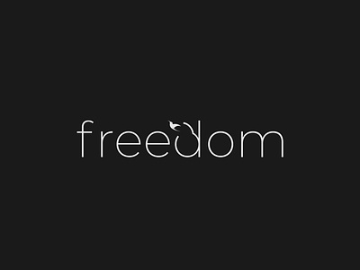 Freedom Logo Concept bird brand identity branding design freedom illustrator logo logo design minimalist typography vector