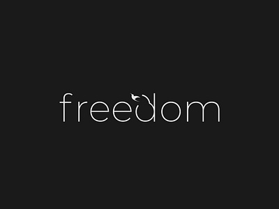 Freedom Logo Concept bird brand identity branding design freedom illustrator logo logo design minimalist typography vector