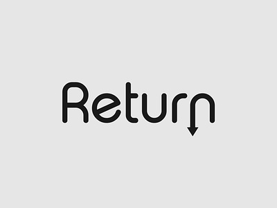 Return Logo Concept brand identity branding design illustrator logo logo design minimalist return typography vector wordmark