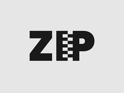 Zip Logo Concept brand designer brand identity branding design illustrator logo logo design minimalist typography vector wordmark zip