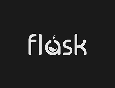 Flask Logo Concept brand identity branding design flask illustrator logo logo design minimalist typography vector