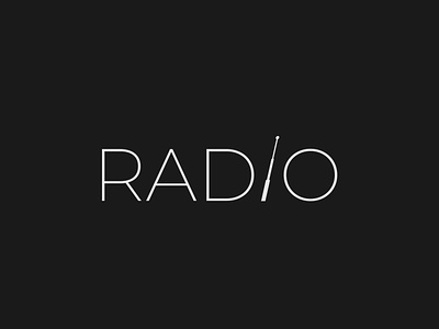 Radio Logo Concept brand identity branding design illustrator logo logo design minimalist radio typography vector