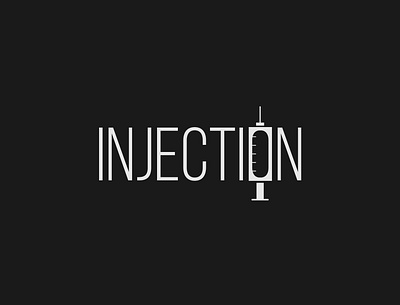 Injection Logo Concept brand identity branding design illustrator logo logo design minimalist typography vector