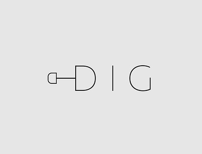 Dig Logo Concept brand identity branding design illustrator logo logo design minimalist typography vector