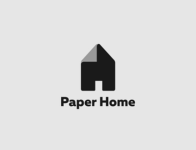 Paper Home Logo Concept brand identity branding design home house illustrator logo logo design minimalist paper typography vector