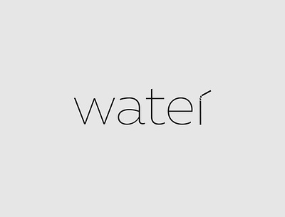 Water Logo Concept brand designer brand identity branding design illustrator logo logo design minimalist typography vector water wordmark
