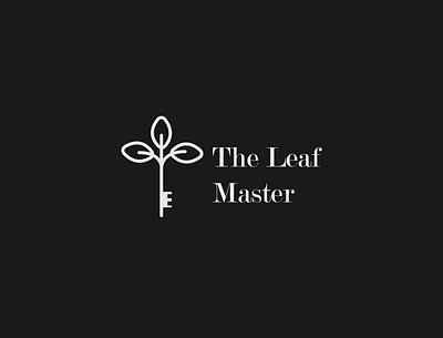 The leaf master logo concept brand identity branding design illustrator key leaf logo logo designer minimalist typography vector