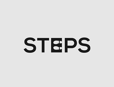 Steps Logo Concepts brand identity branding design illustrator logo logo design minimalist steps typography vector wordmark