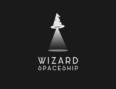 Wizard spaceship logo concept brand designer brand identity branding illustrator logo logo design minimalist spaceship typography vector wizard wordmark