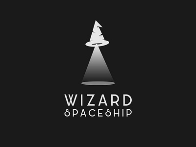 Wizard spaceship logo concept