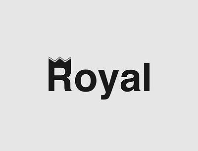 Royal Logo Concept brand identity branding crown design illustrator logo logo design minimalist royal typography vector wordmark