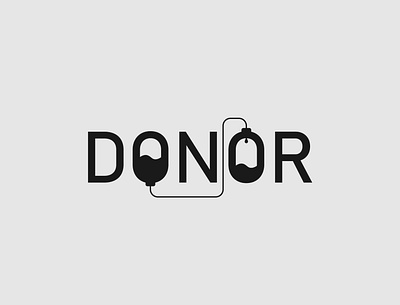 Donor logo concept brand identity branding design donor illustrator logo logo design minimalist typography vector
