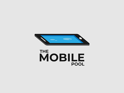 The mobile pool logo concept brand identity branding design illustrator logo logo design minimalist mobile pool typography vector