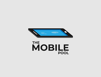 The mobile pool logo concept brand identity branding design illustrator logo logo design minimalist mobile pool typography vector