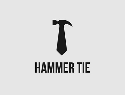 Hammer tie logo concept brand identity branding hammer illustrator logo logo design minimalist tie typography vector