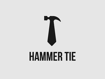 Hammer tie logo concept brand identity branding hammer illustrator logo logo design minimalist tie typography vector