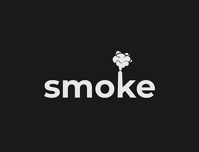 Smoke logo concept brand design branding design identity illustrator logo logo design minimalist smoke typography vector
