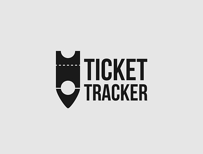 Ticket Tracker brand identity branding design identity illustrator location logo logo design logo mark minimalist ticket tracker typography vector