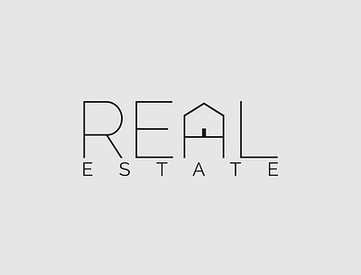 Real estate logo concept branding design home house illustration illustrator logo logo design minimalist real estate typography vector wordmark