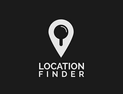 Location Finder Logo branding design find gps illustrator location logo logo design minimalist typography vector