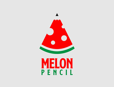 Melon Pencil Logo brand identity branding design illustrator logo logo design logo identity melon minimalist pencil vector watermelon