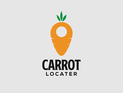 Carrot Locator Logo branding carrot design gps illustrator locatation logo logo design minimalist typography vector