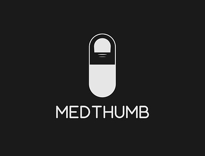 Med Thumb Logo branding design illustrator logo logo design medical medicine minimalist thumb typography vector