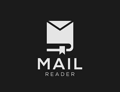Mail Reader Logo book brand identity branding design email illustrator logo logo design logo designer mail minimalist read typography vector