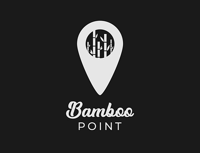 Bamboo point logo bamboo brand identity branding design illustrator location logo logo design minimalist nature point typography vector